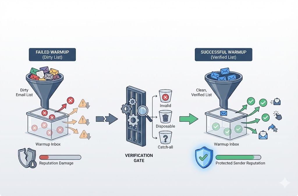 Warmup Inbox Won't Save a Dirty List